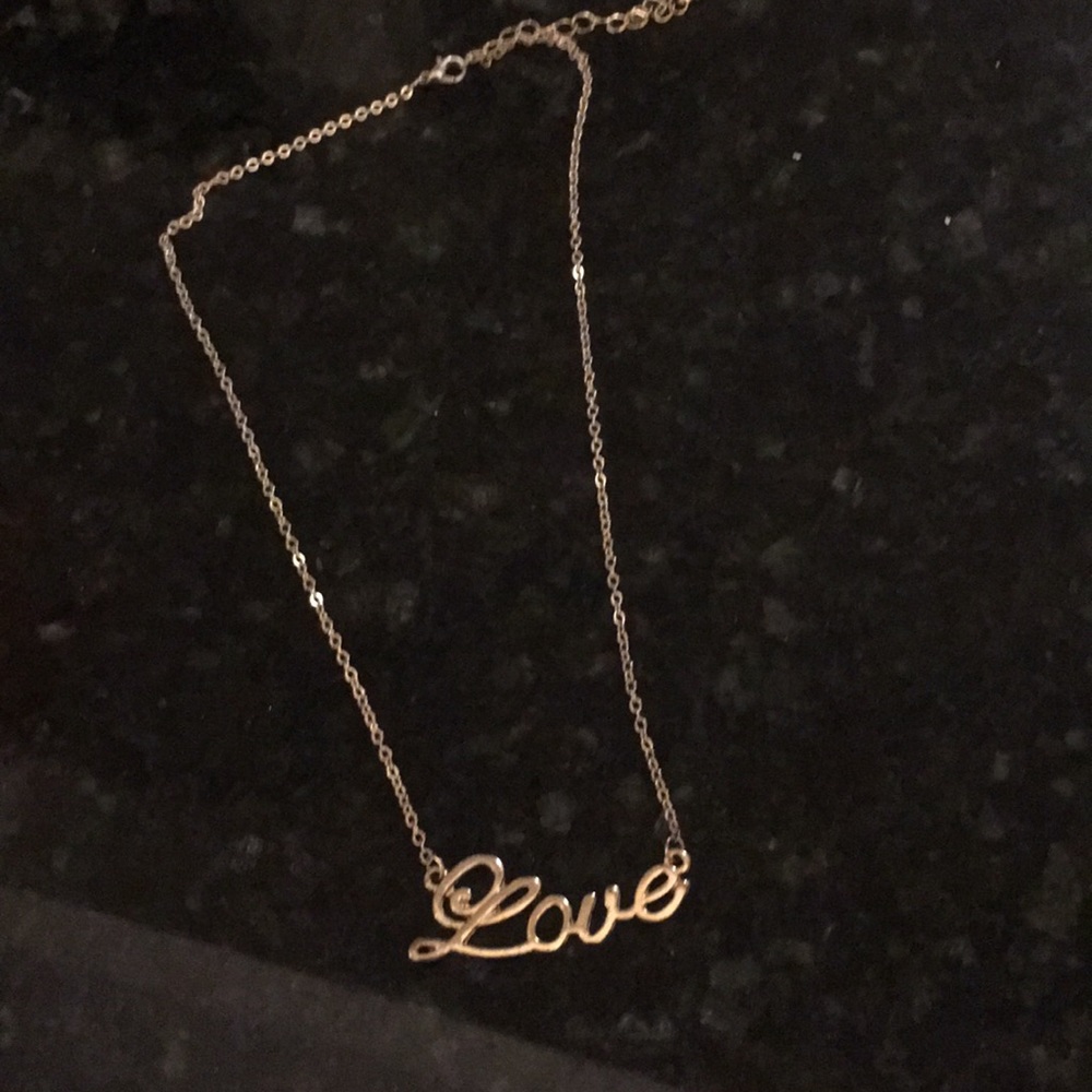 Scripted Love Gold Chain Necklace